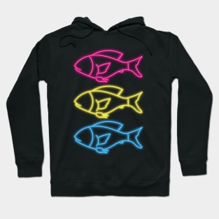 Kids Fishing 80's Retro Fish Vintage Hoodie